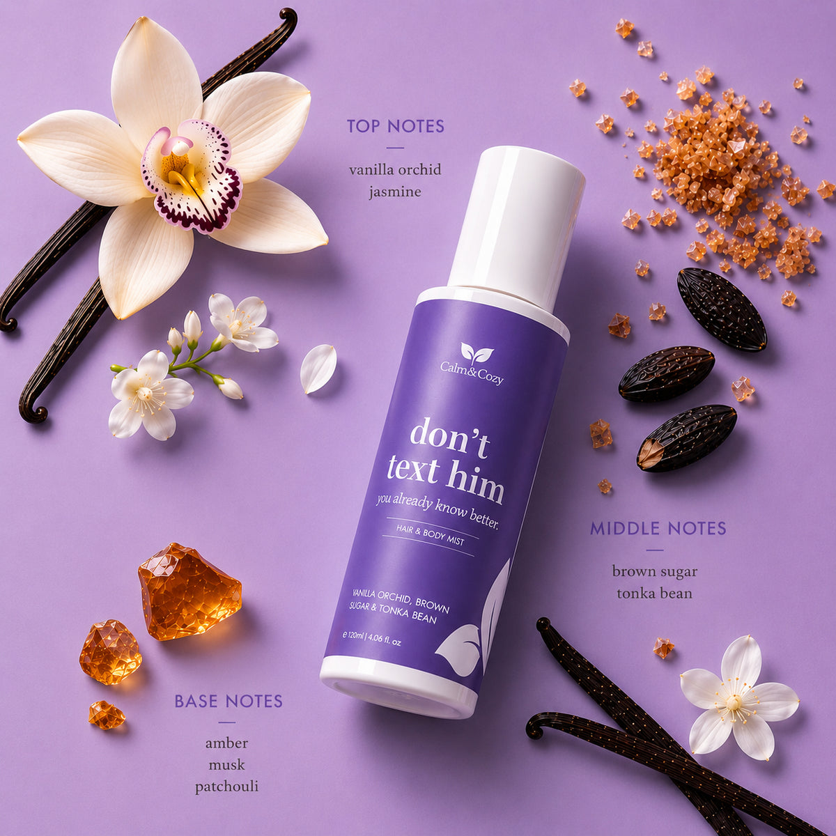 DON'T TEXT HIM | Vanilla, Amber & Jasmine Body Mist