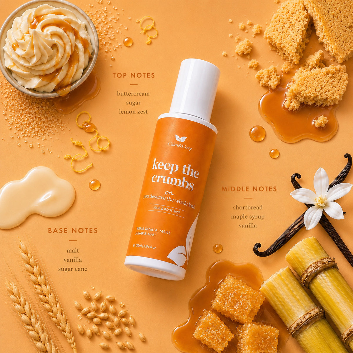 KEEP THE CRUMBS | Vanilla, Maple Sugar & Malt Body Mist
